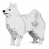 Jekca - Japanese Spitz 01S - Lego - Sculpture - Construction - 4D - Brick Animals - Toys