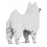 Jekca - Japanese Spitz 01S - Lego - Sculpture - Construction - 4D - Brick Animals - Toys