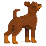 Jekca - Miniature Pinscher 01S-M02 - Lego - Sculpture - Construction - 4D - Brick Animals - Toys