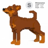 Jekca - Miniature Pinscher 01S-M02 - Lego - Sculpture - Construction - 4D - Brick Animals - Toys