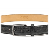 Avvenice - Astrea - Crocodile Belt - Black - Handmade in Italy - Exclusive Luxury Collection