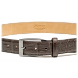 Avvenice - Astrea - Cintura in Coccodrillo - Marrone - Handmade in Italy - Exclusive Luxury Collection