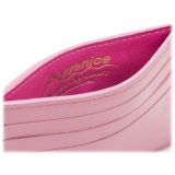 Avvenice - Premium Leather Credit Card Holder - Pink - Handmade in Italy - Exclusive Luxury Collection