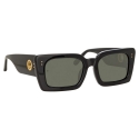 Linda Farrow - Nieve Rectangular Sunglasses in Black - LFL1297C1SUN - Linda Farrow Eyewear