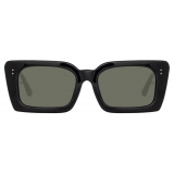 Linda Farrow - Nieve Rectangular Sunglasses in Black - LFL1297C1SUN - Linda Farrow Eyewear