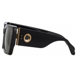 Linda Farrow - Nieve Rectangular Sunglasses in Black - LFL1297C1SUN - Linda Farrow Eyewear