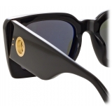 Linda Farrow - Nieve Rectangular Sunglasses in Black - LFL1297C1SUN - Linda Farrow Eyewear