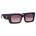 Linda Farrow - Nieve Rectangular Sunglasses in Black Wine - LFL1297C5SUN - Linda Farrow Eyewear