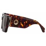 Linda Farrow - Nieve Rectangular Sunglasses in Tortoiseshell - LFL1297C2SUN - Linda Farrow Eyewear