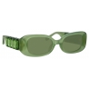 Linda Farrow - LF x Nima Benati The Lola Sunglasses in Translucent Green Gemstone
