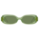 Linda Farrow - LF x Nima Benati The Lola Sunglasses in Translucent Green Gemstone