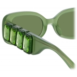 Linda Farrow - LF x Nima Benati The Lola Sunglasses in Translucent Green Gemstone