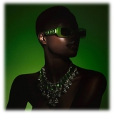 Linda Farrow - LF x Nima Benati The Lola Sunglasses in Translucent Green Gemstone