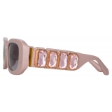 Linda Farrow - LF x Nima Benati The Lola Sunglasses in Pink Gemstone - LFL1117C12SUN - Linda Farrow Eyewear