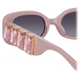 Linda Farrow - LF x Nima Benati The Lola Sunglasses in Pink Gemstone - LFL1117C12SUN - Linda Farrow Eyewear