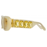 Linda Farrow - LF x Nima Benati The Lola Sunglasses in Yellow Gemstone - LFL1117C10SUN - Linda Farrow Eyewear