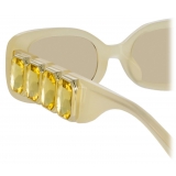 Linda Farrow - LF x Nima Benati The Lola Sunglasses in Yellow Gemstone - LFL1117C10SUN - Linda Farrow Eyewear