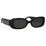 Linda Farrow - LF x Nima Benati The Lola Sunglasses in Black Gemstone - LFL1117C1SUN - Linda Farrow Eyewear