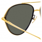 Linda Farrow - Noa Aviator Sunglasses in Yellow Gold - LFL1319C1SUN - Linda Farrow Eyewear