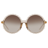 Linda Farrow - Nova Round Sunglasses in Ash - LFL1354C3SUN - Linda Farrow Eyewear