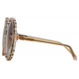 Linda Farrow - Occhiali da Sole Nova Rotondi in Cenere - LFL1354C3SUN - Linda Farrow Eyewear