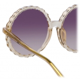 Linda Farrow - Occhiali da Sole Nova Rotondi in Cenere - LFL1354C3SUN - Linda Farrow Eyewear