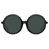 Linda Farrow - Nova Round Sunglasses in Black - LFL1354C1SUN - Linda Farrow Eyewear