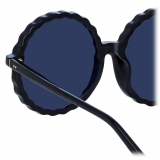 Linda Farrow - Nova Round Sunglasses in Black - LFL1354C1SUN - Linda Farrow Eyewear