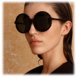 Linda Farrow - Nova Round Sunglasses in Black - LFL1354C1SUN - Linda Farrow Eyewear