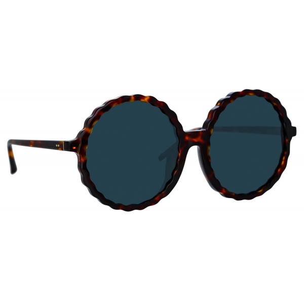 Linda Farrow - Nova Round Sunglasses in Tortoiseshell - LFL1354C2SUN - Linda Farrow Eyewear