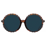 Linda Farrow - Nova Round Sunglasses in Tortoiseshell - LFL1354C2SUN - Linda Farrow Eyewear