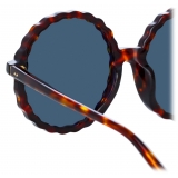 Linda Farrow - Nova Round Sunglasses in Tortoiseshell - LFL1354C2SUN - Linda Farrow Eyewear