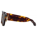 Linda Farrow - Ramon Rectangular Sunglasses in Tortoiseshell - LFL1270C2SUN - Linda Farrow Eyewear