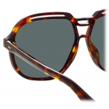 Linda Farrow - Occhiali da Sole Raphael Aviator in Tartaruga - LFL1294C2SUN - Linda Farrow Eyewear