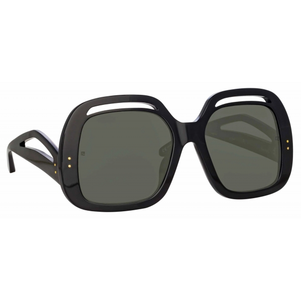 Linda Farrow - Renata Oversized Sunglasses in Black - LFL1126C1SUN - Linda Farrow Eyewear