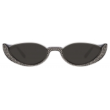 Linda Farrow - Robyn Cat Eye Sunglasses in Black Crystal - LFL1169C8SUN - Linda Farrow Eyewear