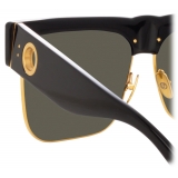 Linda Farrow - Rosalie Oversized Sunglasses in Black - LFL1284C1SUN - Linda Farrow Eyewear