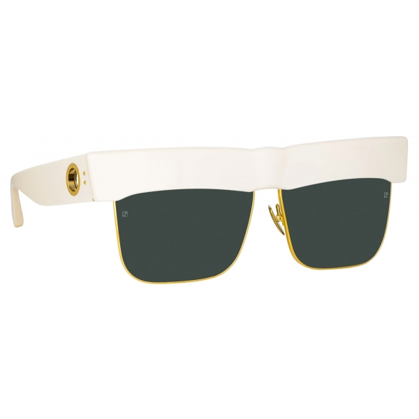 Linda Farrow - Occhiali da Sole Rosalie Oversized in Crema - LFL1284C3SUN - Linda Farrow Eyewear