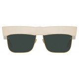 Linda Farrow - Occhiali da Sole Rosalie Oversized in Crema - LFL1284C3SUN - Linda Farrow Eyewear