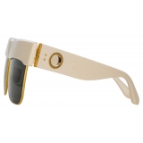 Linda Farrow - Occhiali da Sole Rosalie Oversized in Crema - LFL1284C3SUN - Linda Farrow Eyewear