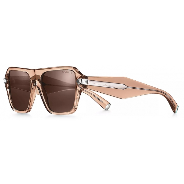 Tiffany & Co. - Occhiale da Sole Squadrati - Champagne Marrone Chiaro - Collezione Tiffany Sunglasses - Tiffany & Co. Eyewear