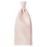 Viola Milano - Prince of Wales Selftipped Italian Silk Tie - Pink - Handmade in Italy - Luxury Exclusive Collection