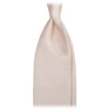 Viola Milano - Prince of Wales Selftipped Italian Silk Tie - Sand - Handmade in Italy - Luxury Exclusive Collection