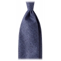 Viola Milano - Prince of Wales Untipped 100% Wool Tie - Blue Mix - Handmade in Italy - Luxury Exclusive Collection