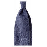 Viola Milano - Prince of Wales Untipped 100% Wool Tie - Blue Mix - Handmade in Italy - Luxury Exclusive Collection