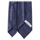 Viola Milano - Prince of Wales Untipped 100% Wool Tie - Blue Mix - Handmade in Italy - Luxury Exclusive Collection