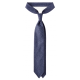 Viola Milano - Prince of Wales Untipped 100% Wool Tie - Blue Mix - Handmade in Italy - Luxury Exclusive Collection