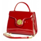 Janné Hebuterné - Frame Bag - Calfskin Bag - Patent - Red - Handmade in Italy - Luxury Exclusive Collection
