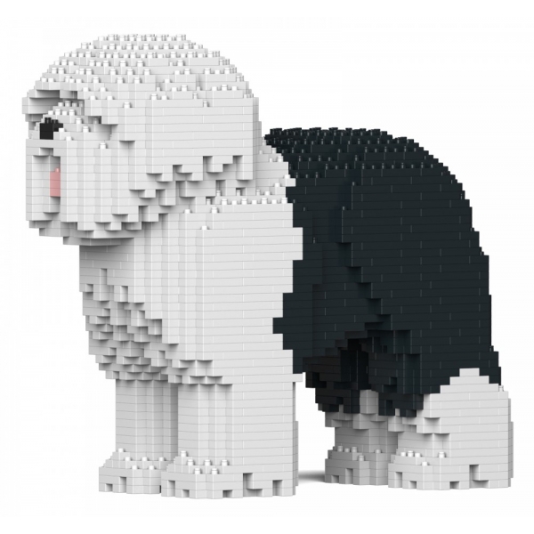 Jekca - Old English Sheepdog 01S-M01 - Lego - Scultura - Costruzione - 4D - Animali di Mattoncini - Toys
