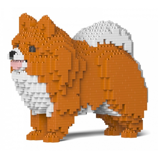 Jekca - Pomeranian 02S-M05 - Lego - Sculpture - Construction - 4D - Brick Animals - Toys